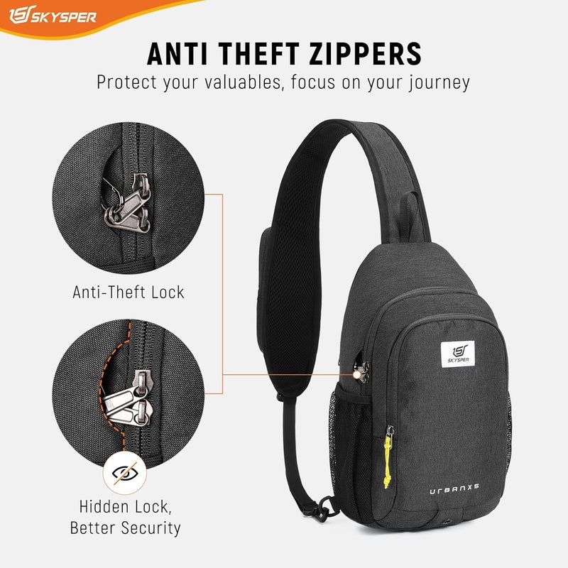 SKYSPER Sling Bag Anti Theft Crossbody Bag RFID Lightweight Travel Shoulder Chest Bag for Hiking Walking - Image 4